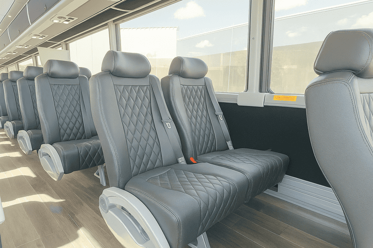 interior of Charter Bus Rental North Miami charter bus